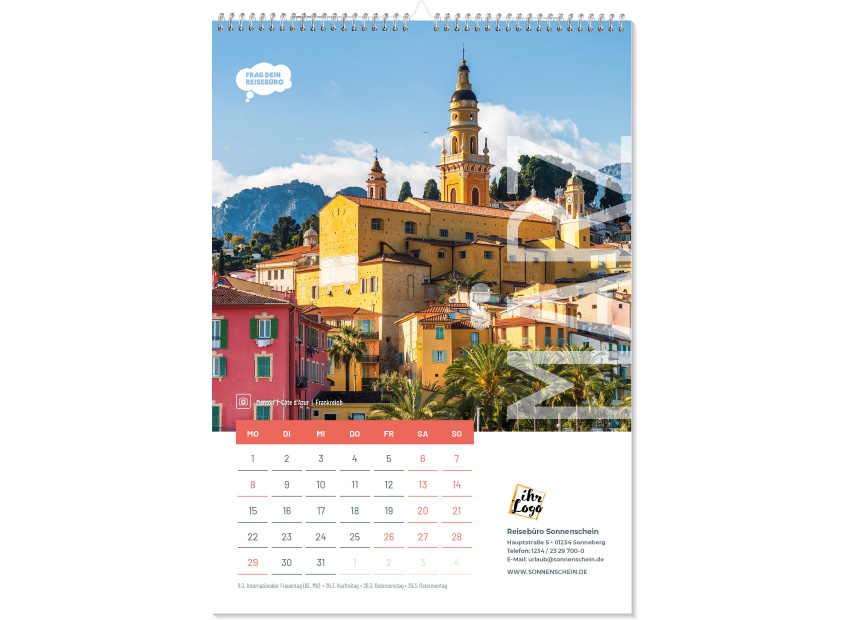 A4 Wandkalender 2027