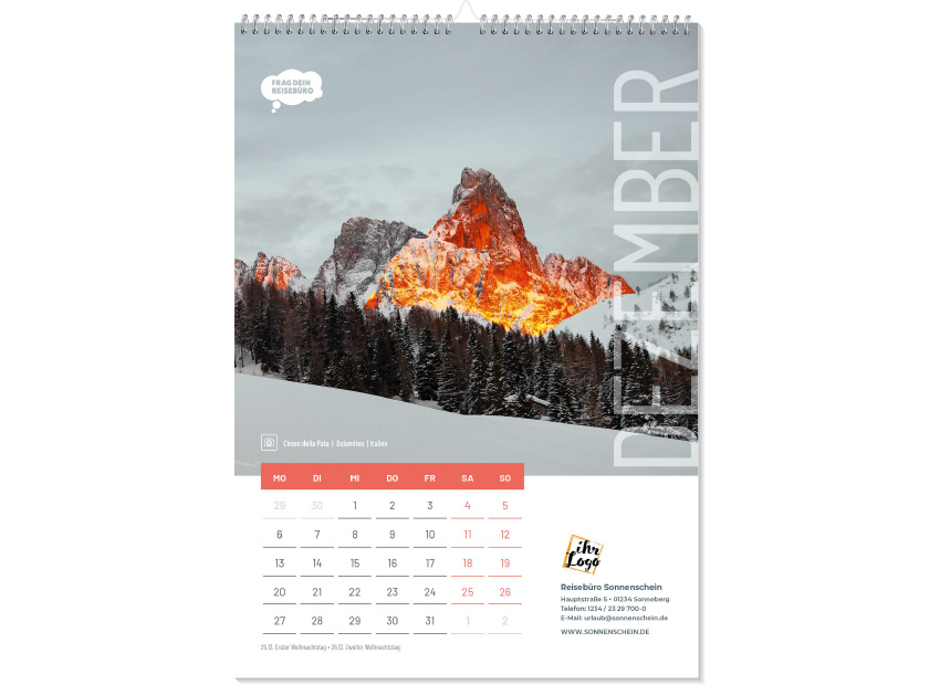 A4 Wandkalender 2027